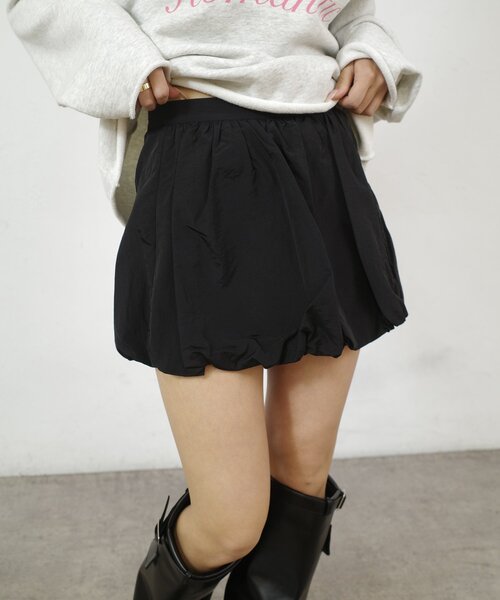 WHO'S WHO gallery（フーズフーギャラリー）の「バルーンスカート（スカート・レディース・グレー/ホワイト/ブラック/ブラック系その他・FREE）」の6枚目の写真