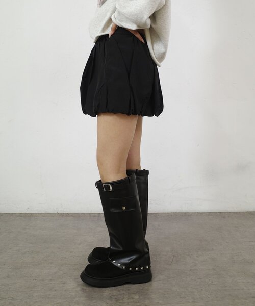 WHO'S WHO gallery（フーズフーギャラリー）の「バルーンスカート（スカート・レディース・グレー/ホワイト/ブラック/ブラック系その他・FREE）」の10枚目の写真