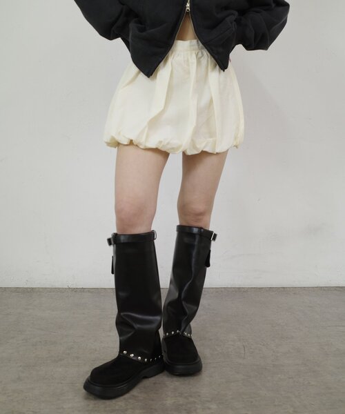 WHO'S WHO gallery（フーズフーギャラリー）の「バルーンスカート（スカート・レディース・グレー/ホワイト/ブラック/ブラック系その他・FREE）」の13枚目の写真