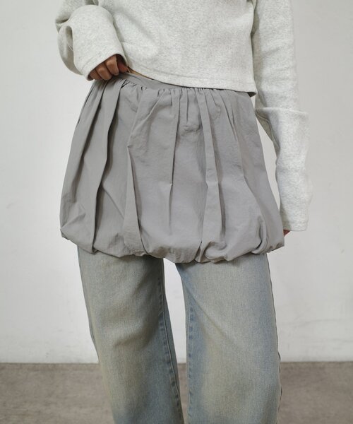 WHO'S WHO gallery（フーズフーギャラリー）の「バルーンスカート（スカート・レディース・グレー/ホワイト/ブラック/ブラック系その他・FREE）」の19枚目の写真