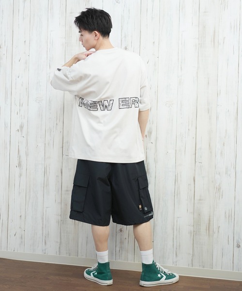 NEW ERA（ニューエラ）の「【ムラサキスポーツ限定】NEW ERA/ニューエラ SS 半袖Tシャツ バックプリント 14670922/14670923/14670924（Tシャツ/カットソー・メンズ・ブラック/ホワイト/ストーン・XXL/M/L/XL）」の14枚目の写真