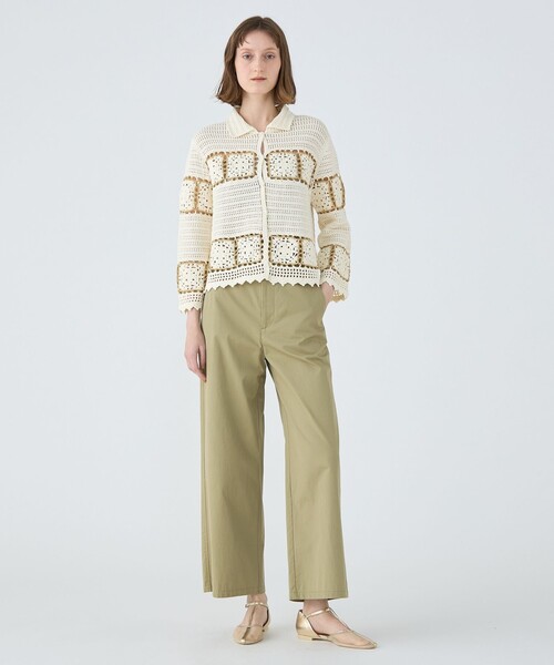 MACPHEE(マカフィー)の「コットンサージ ドローストリングパンツ(その他パンツ・レディース・ホワイト/カーキ/ライトピンク/ネイビー/ライトブルー・36/34/32/38)」の18枚目の写真