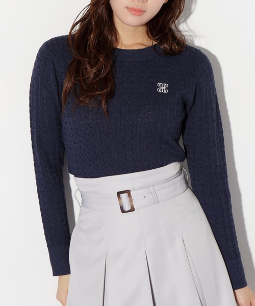 ニット セーター ミニブークレーケーブルニット レディース ミニブークレーケーブルニット | JILL by JILL STUART（ジル