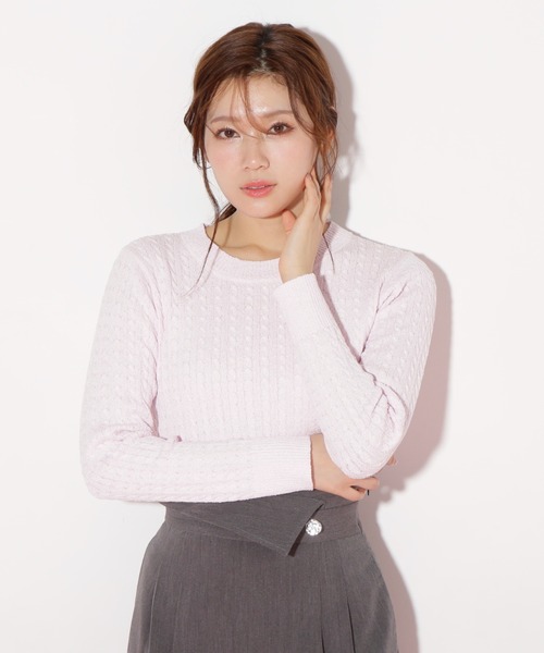 ニット セーター ミニブークレーケーブルニット レディース ミニブークレーケーブルニット | JILL by JILL STUART（ジル