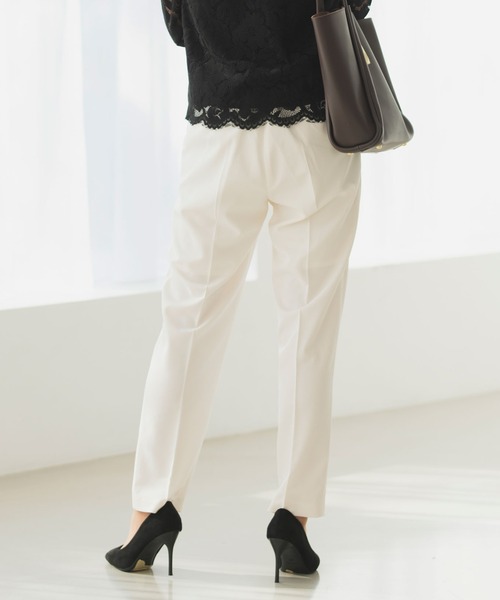 Rebloom(リブルーム Rebloom Reb loom)の「【洗える/セットアップ対応】センタープレステーパードパンツ 単品 ≪セレモニースーツ オフィスカジュアル ママスーツ≫(スーツパンツ・レディース・ブラック/ネイビー/ベージュ・L/M/S)」の12枚目の写真