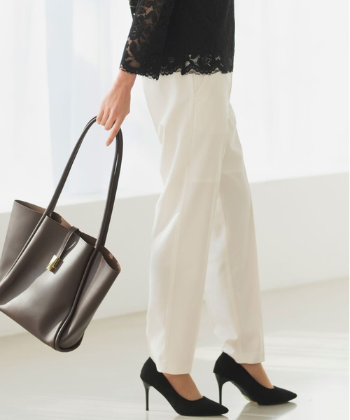 Rebloom(リブルーム Rebloom Reb loom)の「【洗える/セットアップ対応】センタープレステーパードパンツ 単品 ≪セレモニースーツ オフィスカジュアル ママスーツ≫(スーツパンツ・レディース・ブラック/ネイビー/ベージュ・L/M/S)」の11枚目の写真