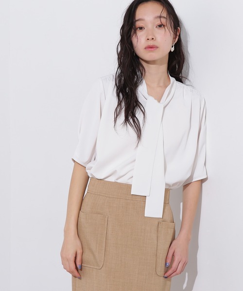 ブラウス シャツ ラチネボウタイブラウス レディース ラチネボウタイブラウス（シャツ/ブラウス）｜N.（N. Natural