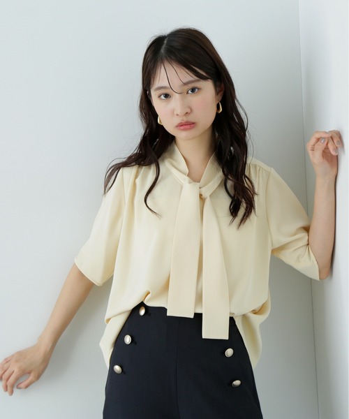 ブラウス シャツ ラチネボウタイブラウス レディース ラチネボウタイブラウス（シャツ/ブラウス）｜N.（N. Natural