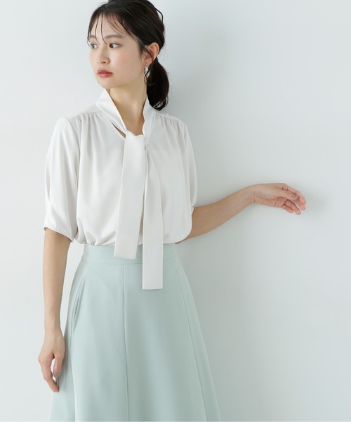 ブラウス シャツ ラチネボウタイブラウス レディース ラチネボウタイブラウス（シャツ/ブラウス）｜N.（N. Natural