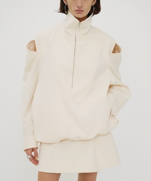 CLANE 2WAY OFF SHOULDER MODE JERSEY TOPS 18122-4132
