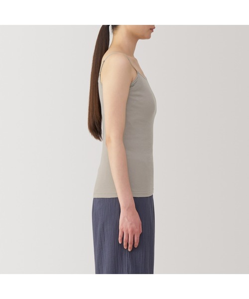 無印良品（ムジルシリョウヒン）の「婦人　さらっと綿汗取りパッド付きキャミソール（インナーウェア/肌着・レディース・ホワイト/ブラック/サンドベージュ/グレー系・S/M/L/XL）」の17枚目の写真
