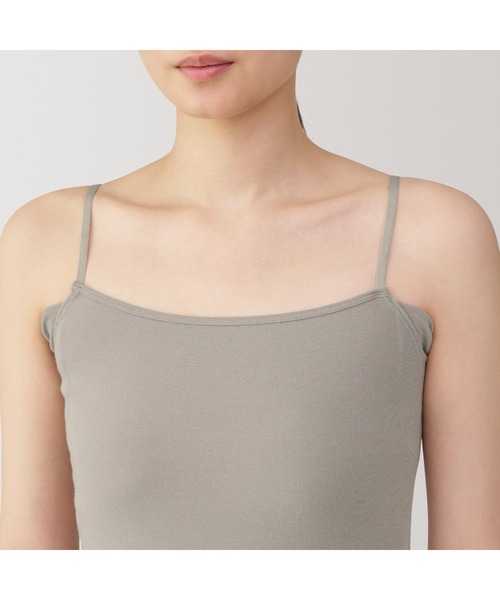 無印良品（ムジルシリョウヒン）の「婦人　さらっと綿汗取りパッド付きキャミソール（インナーウェア/肌着・レディース・ホワイト/ブラック/サンドベージュ/グレー系・S/M/L/XL）」の15枚目の写真
