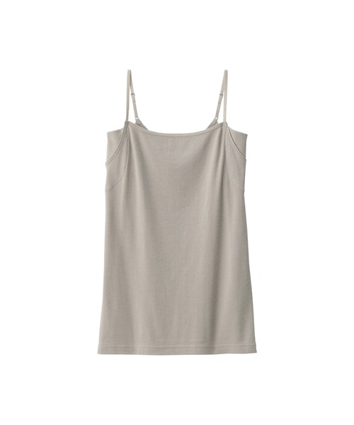 無印良品（ムジルシリョウヒン）の「婦人　さらっと綿汗取りパッド付きキャミソール（インナーウェア/肌着・レディース・ホワイト/ブラック/サンドベージュ/グレー系・S/M/L/XL）」の13枚目の写真