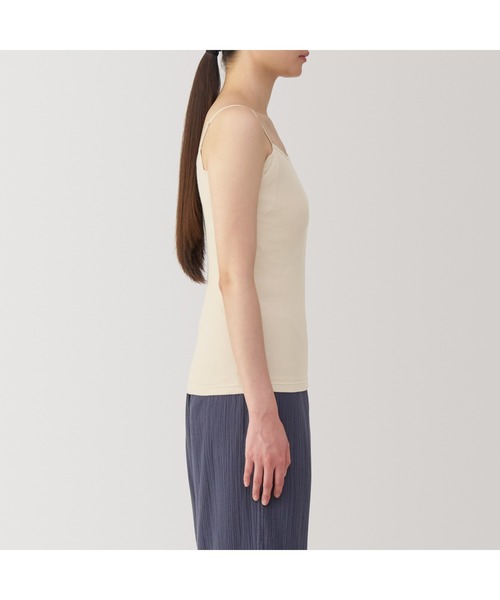 無印良品（ムジルシリョウヒン）の「婦人　さらっと綿汗取りパッド付きキャミソール（インナーウェア/肌着・レディース・ホワイト/ブラック/サンドベージュ/グレー系・S/M/L/XL）」の10枚目の写真