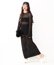 Fallin' | Fallin　Ｋｎｉｔ　Ｍｅｓｈ　Ｄｒｅｓｓ(ワンピース)