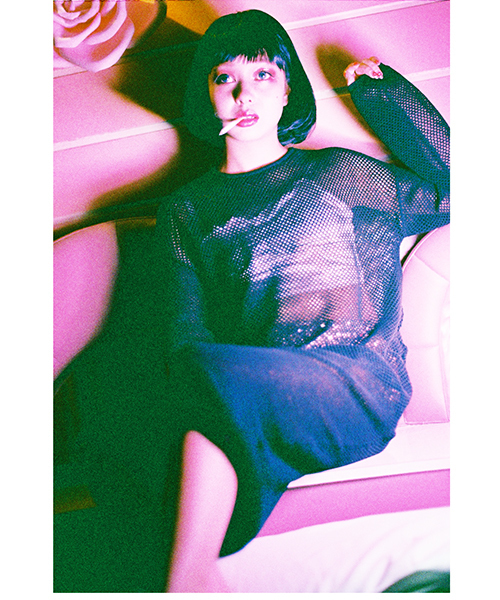 Fallin'（フォーリン）の「Fallin　Ｋｎｉｔ　Ｍｅｓｈ　Ｄｒｅｓｓ（ワンピース・レディース・ブラック・FREE）」の7枚目の写真