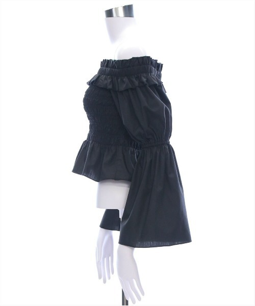 clear（クリア）の「フリルオフショルシャーリングブラウス［大人カジュアル 骨格ウェーブ］≪再入荷≫（シャツ/ブラウス・レディース・サックスブルー/ブラック/オフホワイト/ピンク・F）」の12枚目の写真