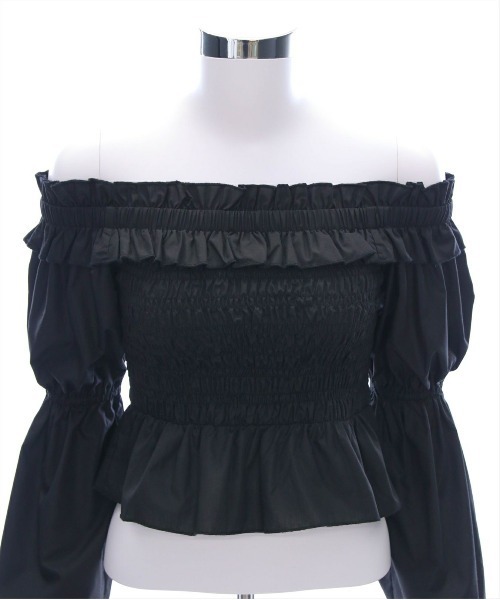 clear（クリア）の「フリルオフショルシャーリングブラウス［大人カジュアル 骨格ウェーブ］≪再入荷≫（シャツ/ブラウス・レディース・サックスブルー/ブラック/オフホワイト/ピンク・F）」の16枚目の写真