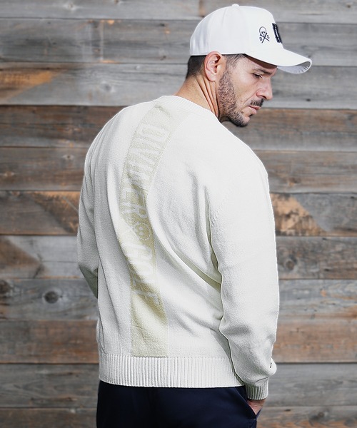 DIVINER GOLF】バックロゴクルーネックニット メンズ ゴルフウェア