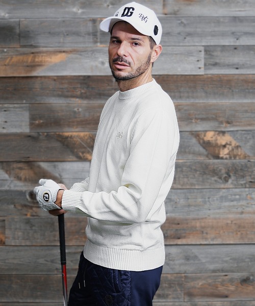 セール】【DIVINER GOLF】バックロゴクルーネックニット メンズ ゴルフ