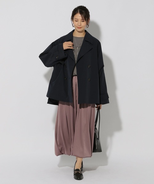 Elura（エルーラ）の「ショートトレンチコート/252087（トレンチコート・レディース・ライトベージュ/ネイビー・FREE）」の8枚目の写真