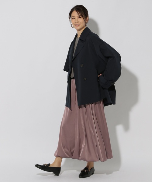 Elura（エルーラ）の「ショートトレンチコート/252087（トレンチコート・レディース・ライトベージュ/ネイビー・FREE）」の9枚目の写真