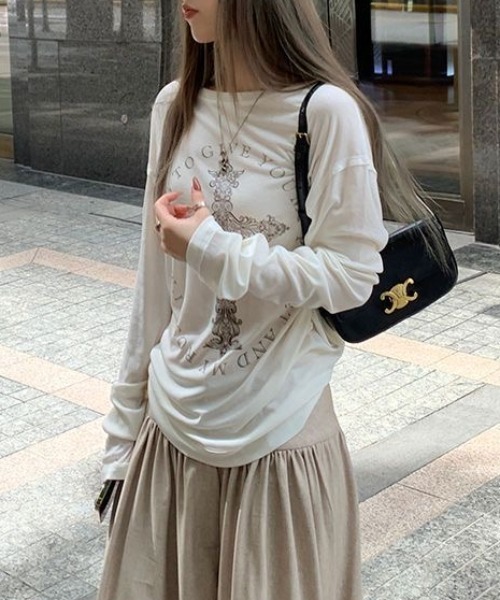 Saint M✕✕✕✕✕✕十字架デザイン 長袖カットソー L Saint M✕✕✕✕✕✕十字架デザイン 長袖カットソー L Saint M✕