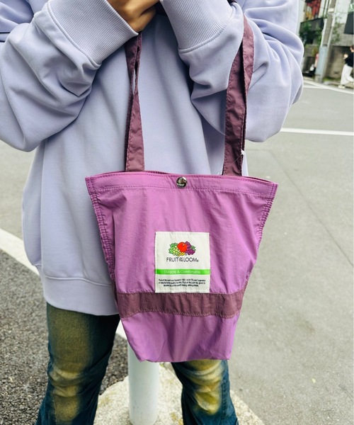 FRUIT OF THE LOOM（フルーツオブザルーム）の「FRUIT OF THE LOOM / FTL NYLON TOTEBAG M / 80310300（トートバッグ・レディース・グレー/チャコールグレー/ピンク/ミント/ネイビー/バイオレット/オリーブ/カーキ/ブルーグレー/オフホワイト/グリーン系その他・ONESIZE）」の18枚目の写真