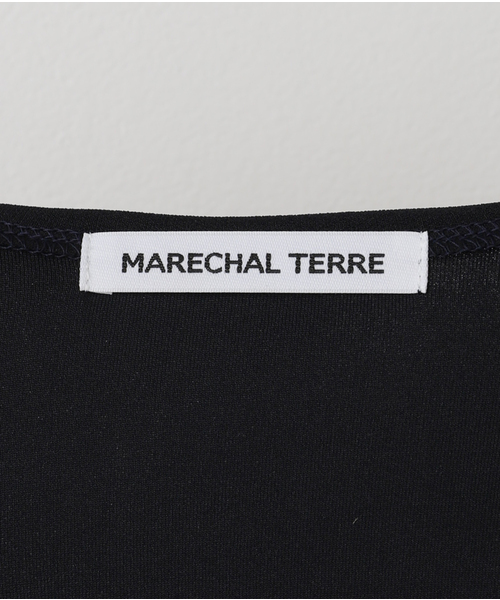 La TOTALITE(ラトータリテ)の「【MARECHAL TERRE/マルシャルテル】Vネックコンビプルオーバー(Tシャツ/カットソー・レディース・ネイビー/ホワイト・FREE)」の17枚目の写真
