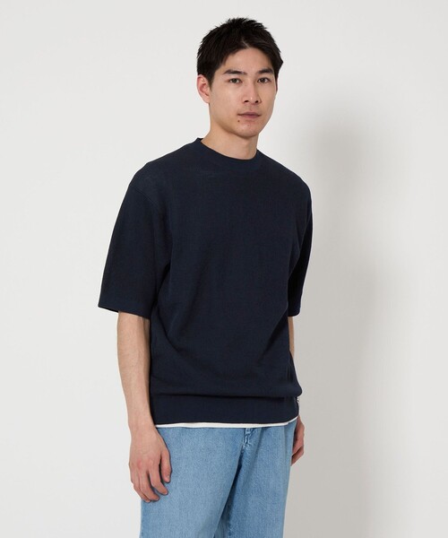 green label relaxing（グリーンレーベルリラクシング）の「ギマ ループ Tシャツ（Tシャツ/カットソー・メンズ・ネイビー/ライトグレー/ライラック・S/XL/M/L）」の3枚目の写真