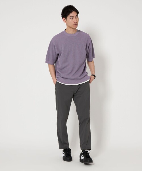 green label relaxing（グリーンレーベルリラクシング）の「ギマ ループ Tシャツ（Tシャツ/カットソー・メンズ・ネイビー/ライトグレー/ライラック・S/XL/M/L）」の6枚目の写真