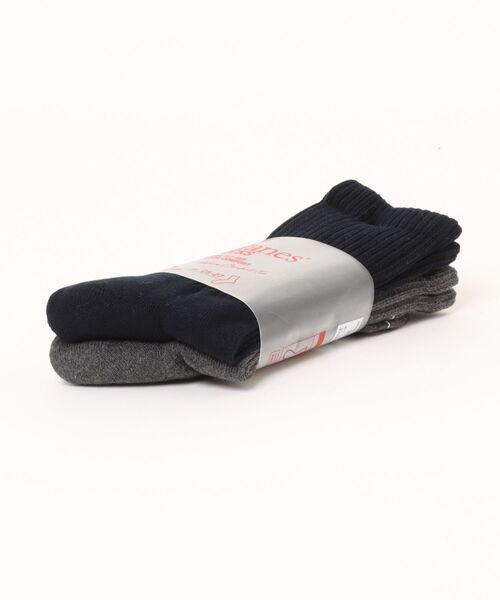 HANES（ヘインズ）の「【Hanes/ヘインズ】【締め付けにくい】クルーソックス 2足組 ソフトリブ・ハーフパイル 2P靴下 疲れにくい快適設計（ソックス/靴下・メンズ・ホワイト/ブラック/ネイビー・MEDIUM/SMALL）」の16枚目の写真
