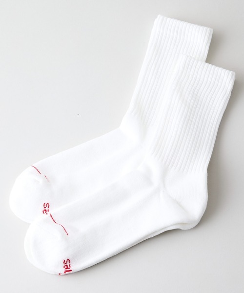 HANES（ヘインズ）の「【Hanes/ヘインズ】【締め付けにくい】クルーソックス 2足組 ソフトリブ・ハーフパイル 2P靴下 疲れにくい快適設計（ソックス/靴下・メンズ・ホワイト/ブラック/ネイビー・MEDIUM/SMALL）」の2枚目の写真