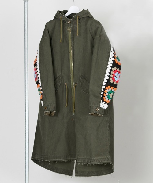DISCOVERED(ディスカバード)の「mj10635-3 WAY CROCHET SLEEVE MODS COAT モッズコート(モッズコート・メンズ・カーキ/ブラック・1/3)」の5枚目の写真
