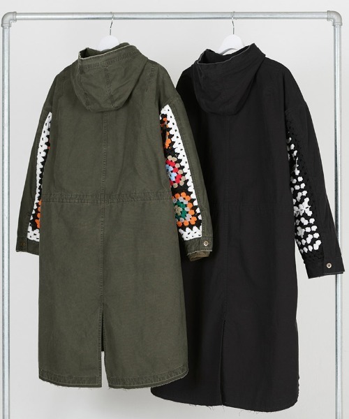 DISCOVERED(ディスカバード)の「mj10635-3 WAY CROCHET SLEEVE MODS COAT モッズコート(モッズコート・メンズ・カーキ/ブラック・1/3)」の12枚目の写真