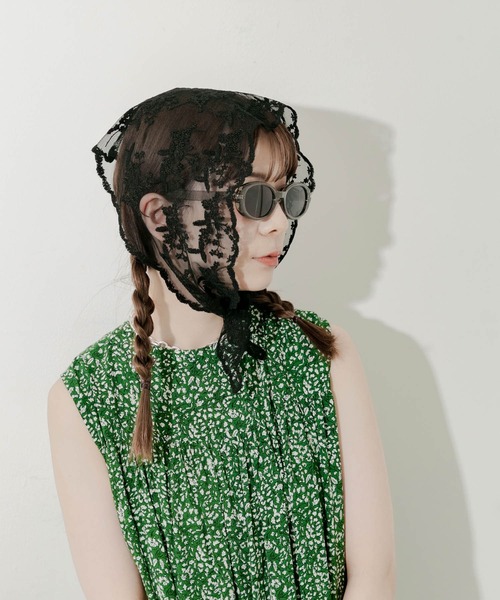 SMELLY（スメリー）の「レーススカーフ（バンダナ/スカーフ・レディース・オフホワイト/ブラック・-）」の3枚目の写真