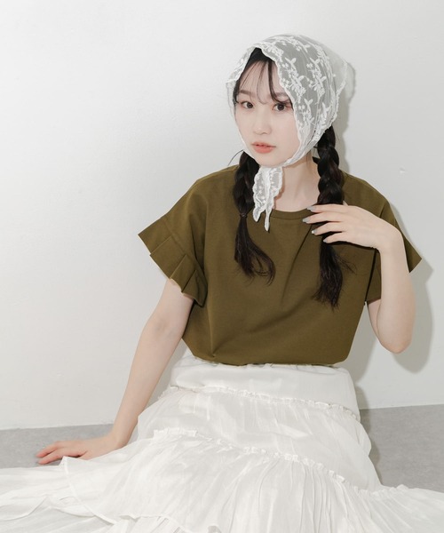 SMELLY（スメリー）の「レーススカーフ（バンダナ/スカーフ・レディース・オフホワイト/ブラック・-）」の16枚目の写真