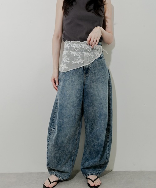 SMELLY（スメリー）の「レーススカーフ（バンダナ/スカーフ・レディース・オフホワイト/ブラック・-）」の21枚目の写真