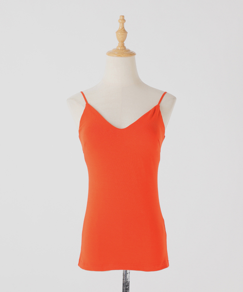 RESET】オーガニックコットン混 ブラキャミソール（オレンジ