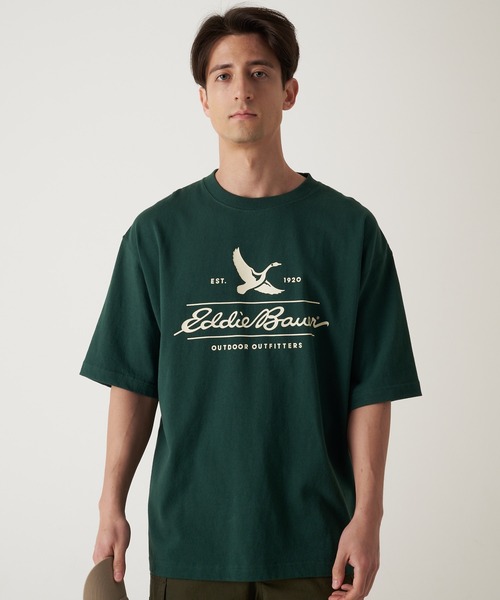 Eddie Bauer（エディーバウアー）の「クラシック ロゴプリント 半袖 Tシャツ（Tシャツ/カットソー・メンズ・ネイビー/グリーン/マスタード/ホワイト・XXL/XL/L/M/S）」の2枚目の写真