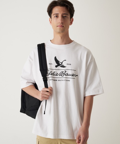 Eddie Bauer（エディーバウアー）の「クラシック ロゴプリント 半袖 Tシャツ（Tシャツ/カットソー・メンズ・ネイビー/グリーン/マスタード/ホワイト・XXL/XL/L/M/S）」の18枚目の写真