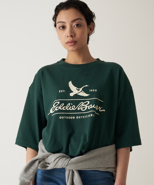 Eddie Bauer（エディーバウアー）の「クラシック ロゴプリント 半袖 Tシャツ（Tシャツ/カットソー・メンズ・ネイビー/グリーン/マスタード/ホワイト・XXL/XL/L/M/S）」の22枚目の写真