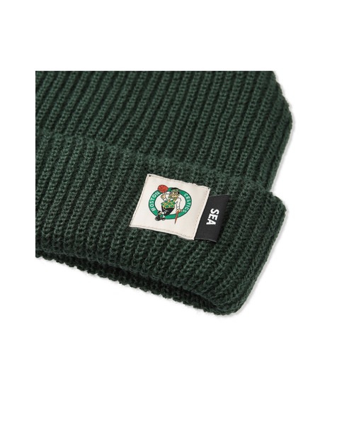 NBA（エヌビーエー）の「NBA BOSTON x WDS Knit Cap（ニットキャップ/ビーニー・メンズ・グリーン/ブラック/グレー・F）」の4枚目の写真