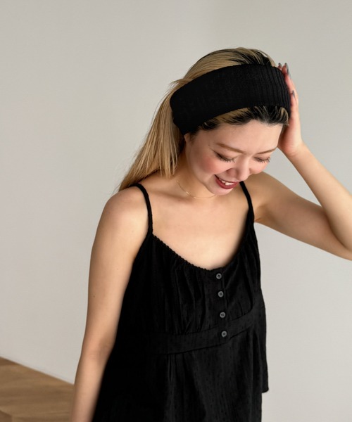CANAL JEAN（キャナルジーン）の「El mar　リブヘアバンド（ヘアバンド・レディース・ネイビー/グレー/ブラック・ONE SIZE）」の2枚目の写真