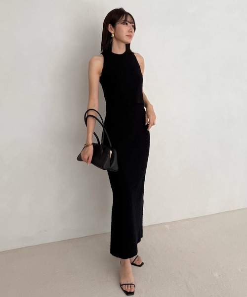 anuans（アニュアンス）の「ネップニットセットアップ（ワンピース・レディース・ブラック/その他/ベージュ/ホワイト系その他・MEDIUM/SMALL）」の21枚目の写真