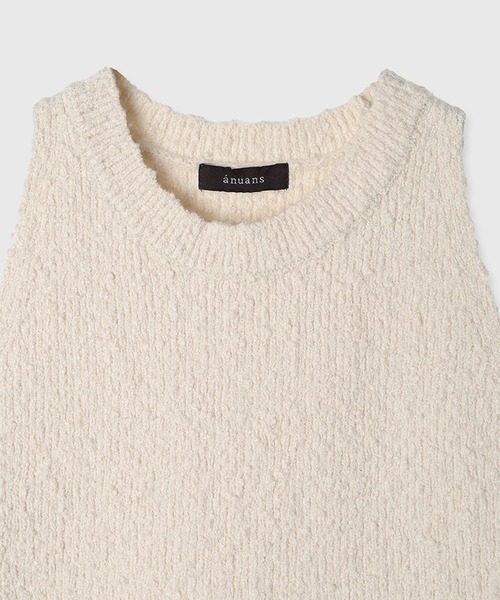 anuans（アニュアンス）の「ネップニットセットアップ（ワンピース・レディース・ブラック/その他/ベージュ/ホワイト系その他・MEDIUM/SMALL）」の10枚目の写真