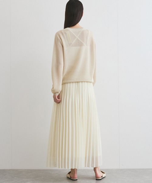 ketty（ケティ）の「シアースラブランダムプリーツスカート≪手洗い可能≫（スカート・レディース・オフホワイト/チャコールグレー/グリーン・M）」の8枚目の写真