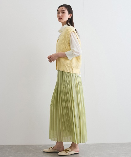 ketty（ケティ）の「シアースラブランダムプリーツスカート≪手洗い可能≫（スカート・レディース・オフホワイト/チャコールグレー/グリーン・M）」の20枚目の写真