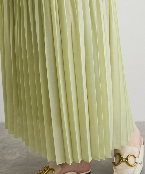 ketty（ケティ）の「シアースラブランダムプリーツスカート≪手洗い可能≫（スカート・レディース・オフホワイト/チャコールグレー/グリーン・M）」の18枚目の写真