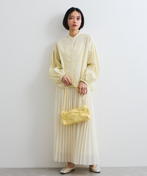 ketty（ケティ）の「シアースラブランダムプリーツスカート≪手洗い可能≫（スカート・レディース・オフホワイト/チャコールグレー/グリーン・M）」の11枚目の写真